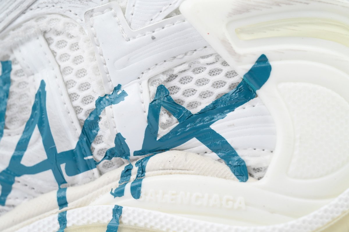 PK God Batch Balenciaga Runner Sneaker 'Graffiti - White Blue' 772774 W3RBQ 9040 - Image 7