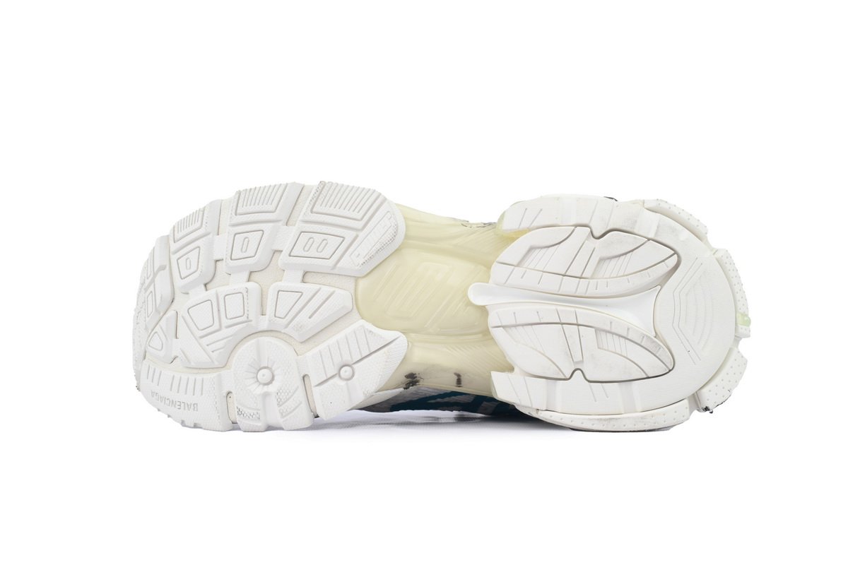 PK God Batch Balenciaga Runner Sneaker 'Graffiti - White Blue' 772774 W3RBQ 9040 - Image 4