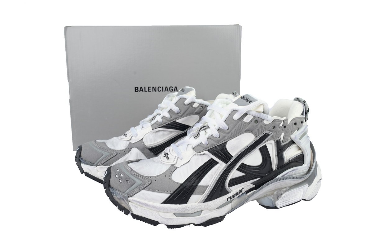 PK God Batch Balenciaga Runner Sneaker 'Grey White Black' 772774 W3RNY 9012 - Image 12