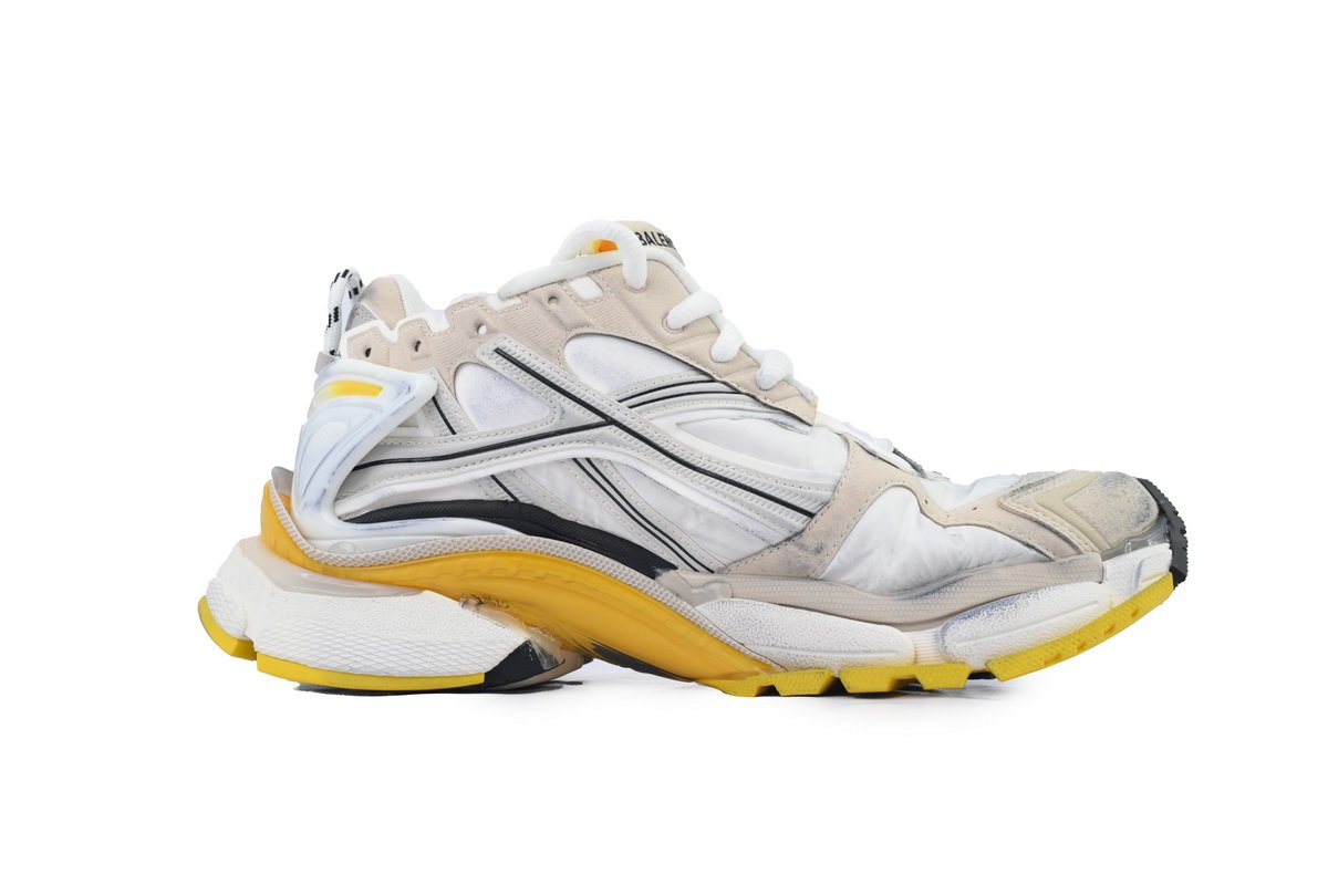 PK God Batch Balenciaga Runner Sneaker 'White Yellow' 772767 W3RNY 9170 - Image 2
