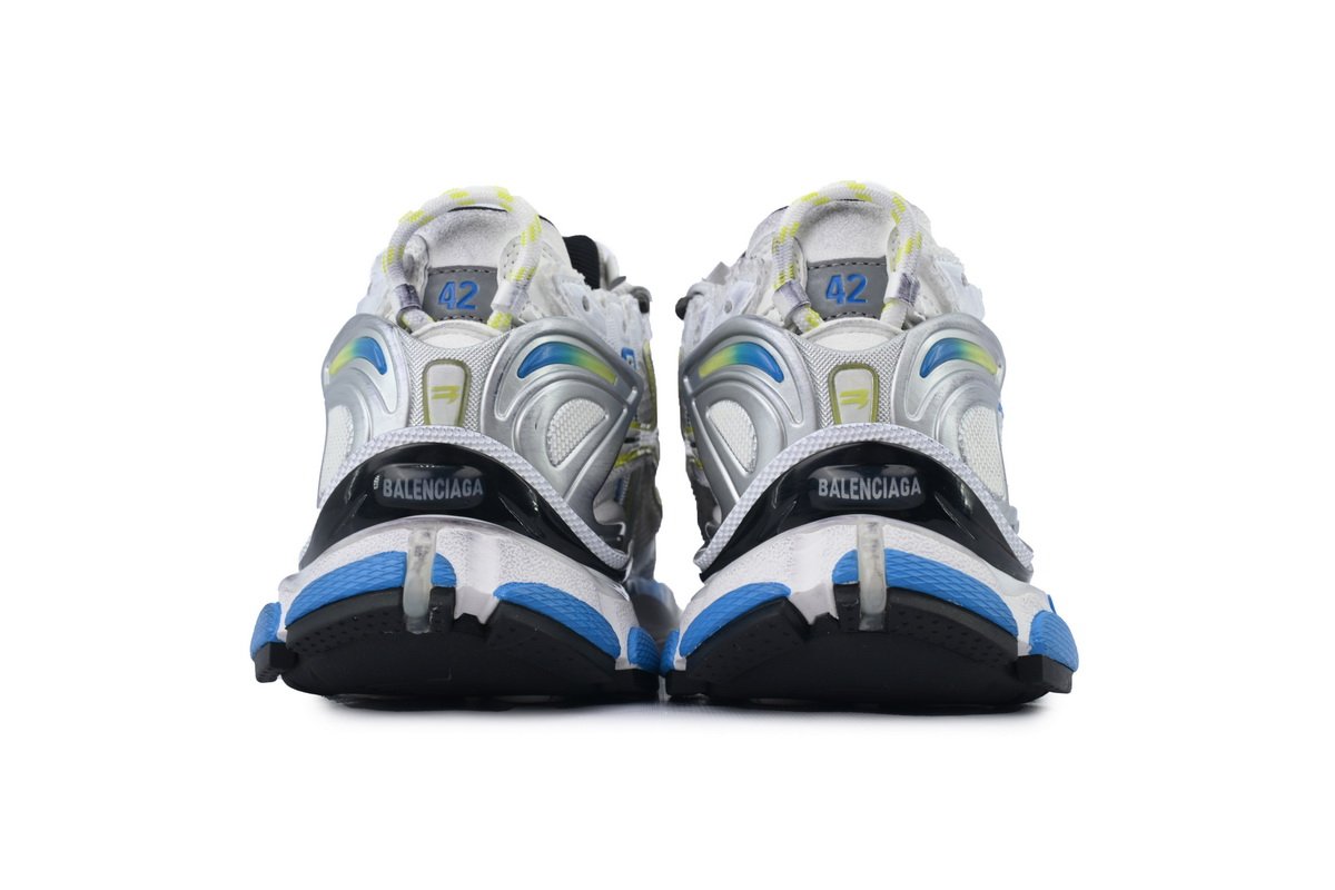 PK God Batch Balenciaga Runner Sneaker 'White Yellow Blue' 772774 W3RMU 9074 - Image 4