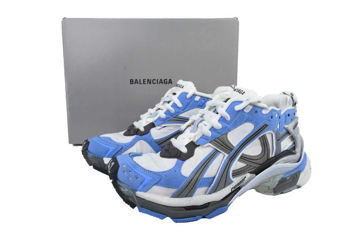 PK God Batch Balenciaga Runner Sneaker 'Worn-Out - Blue Grey' 772774 W3RNY 4912 - Image 12