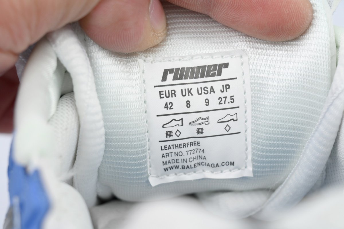 PK God Batch Balenciaga Runner Sneaker 'Worn-Out - Blue Grey' 772774 W3RNY 4912 - Image 9