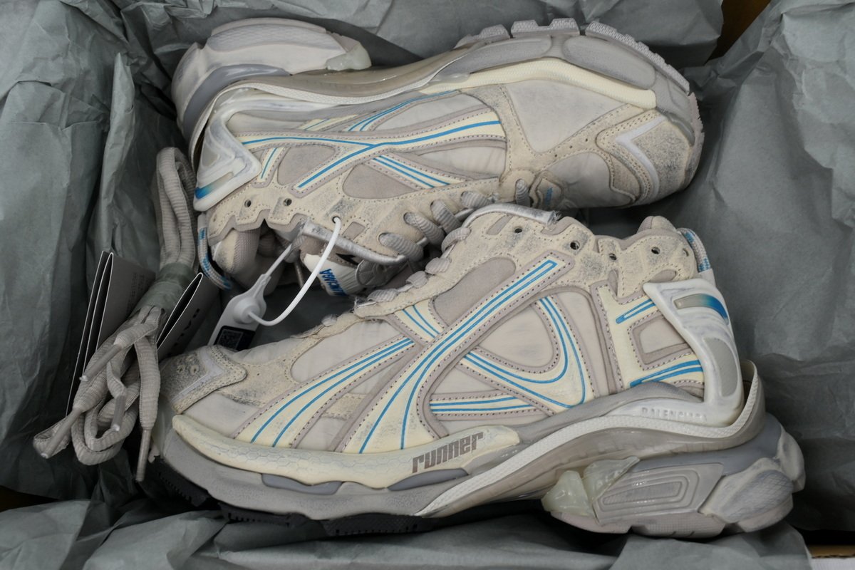 PK God Batch Balenciaga Runner Sneaker Brown Blue 772767 W3RNY 2240 - Image 10