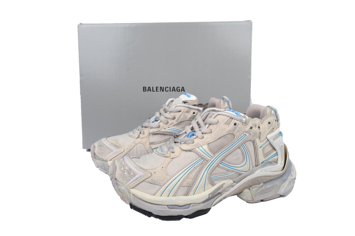 PK God Batch Balenciaga Runner Sneaker Brown Blue 772767 W3RNY 2240 - Image 12