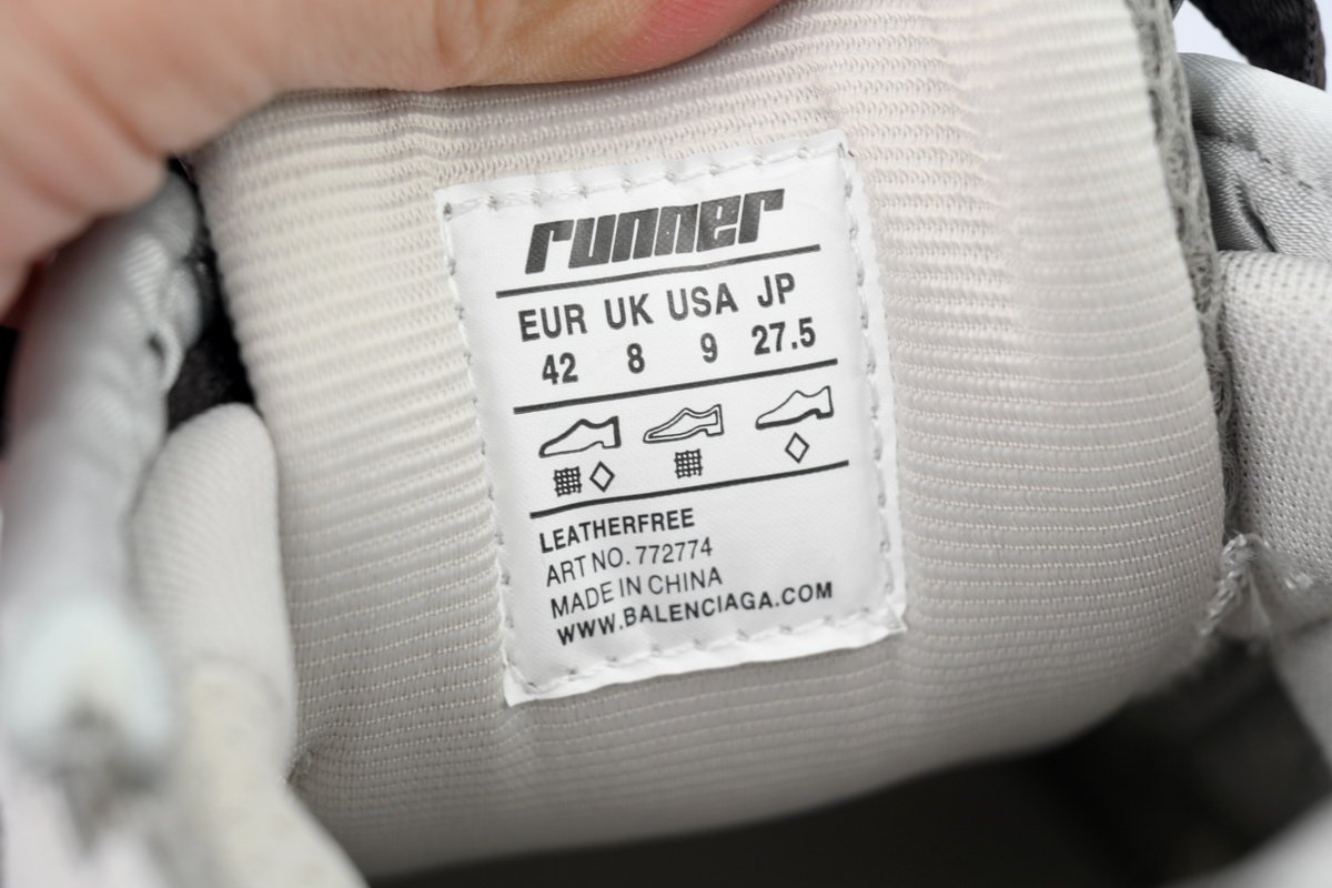 PK God Batch Balenciaga Runner Sneaker Grey 772774 W3RMU 2000 - Image 9