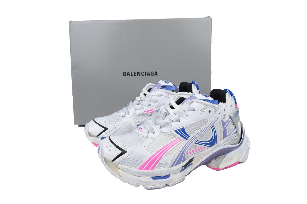 PK God Batch Balenciaga Runner Sneaker Purple Blue Powder 772767 W3RNY 6120 - Image 12