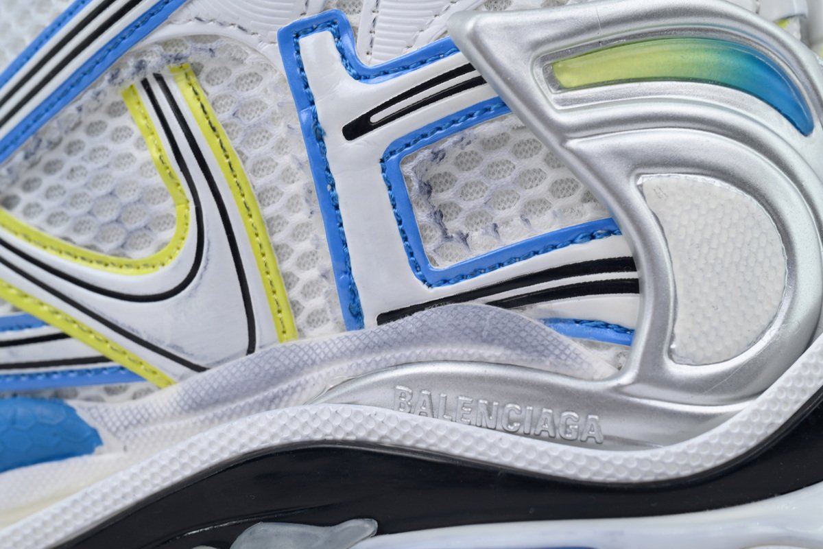 PK God Batch Balenciaga Runner Sneaker White Blue Yellow 772767 W3RNY 0213 - Image 7