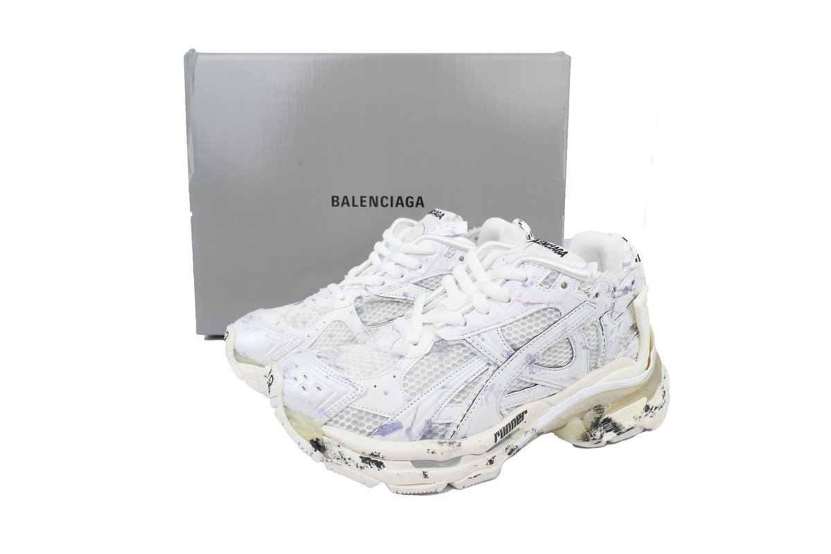PK God Batch Balenciaga Runner Sneaker White Graffiti 772767 W3RNY 2301 - Image 12