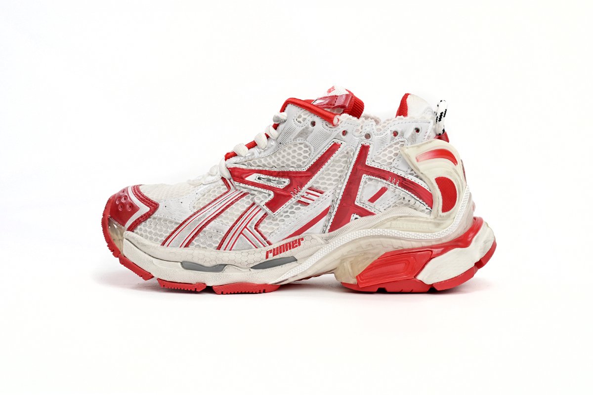 PK God Batch Balenciaga Runner White Red 677402 W3RB2 9060