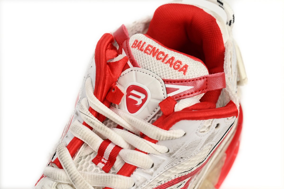 PK God Batch Balenciaga Runner White Red 677402 W3RB2 9060 - Image 9