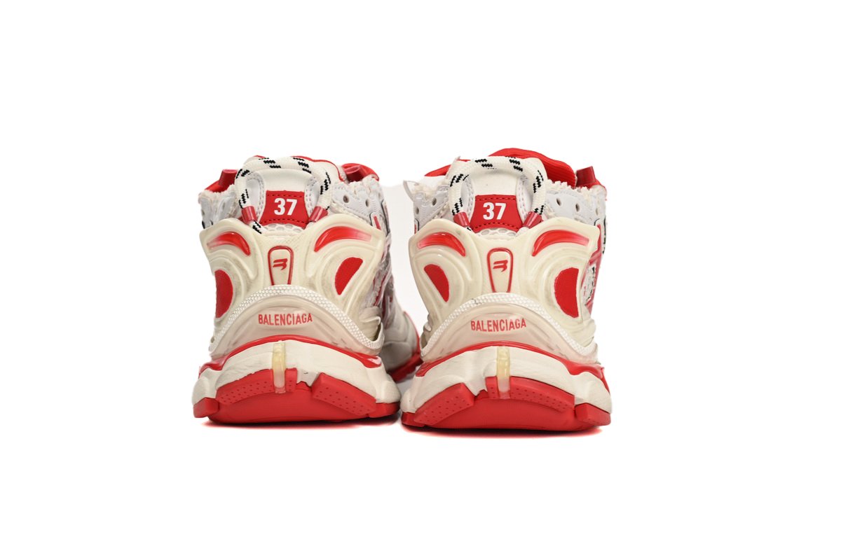 PK God Batch Balenciaga Runner White Red 677402 W3RB2 9060 - Image 3