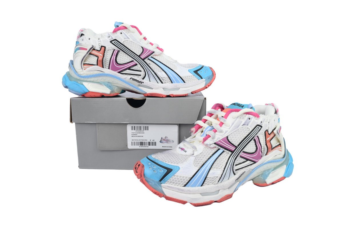 PK God Batch Balenciaga Wmns Runner Sneaker 'Grey Multi-Color' 772767 W3RMU 9458 - Image 11