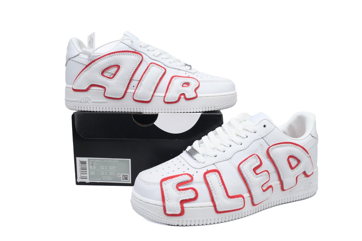 PK God Batch CPFM x Nike Air Force 1 Low Premium White Red CK4746-991 - Image 10