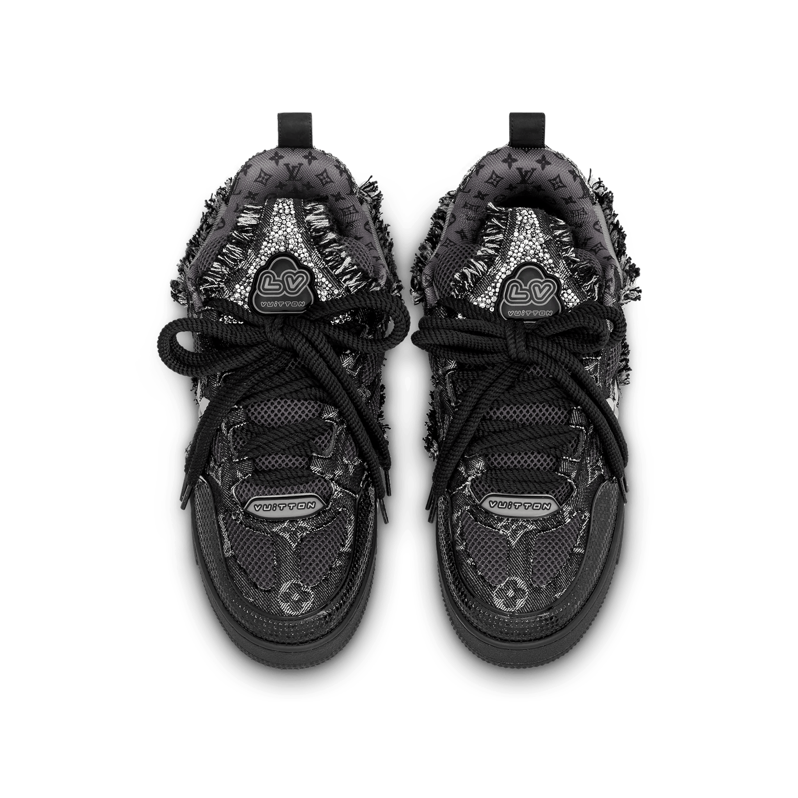 PK God Batch LOUIS VUITTON Swarovski™ crystals Skate Sneakers - Image 3