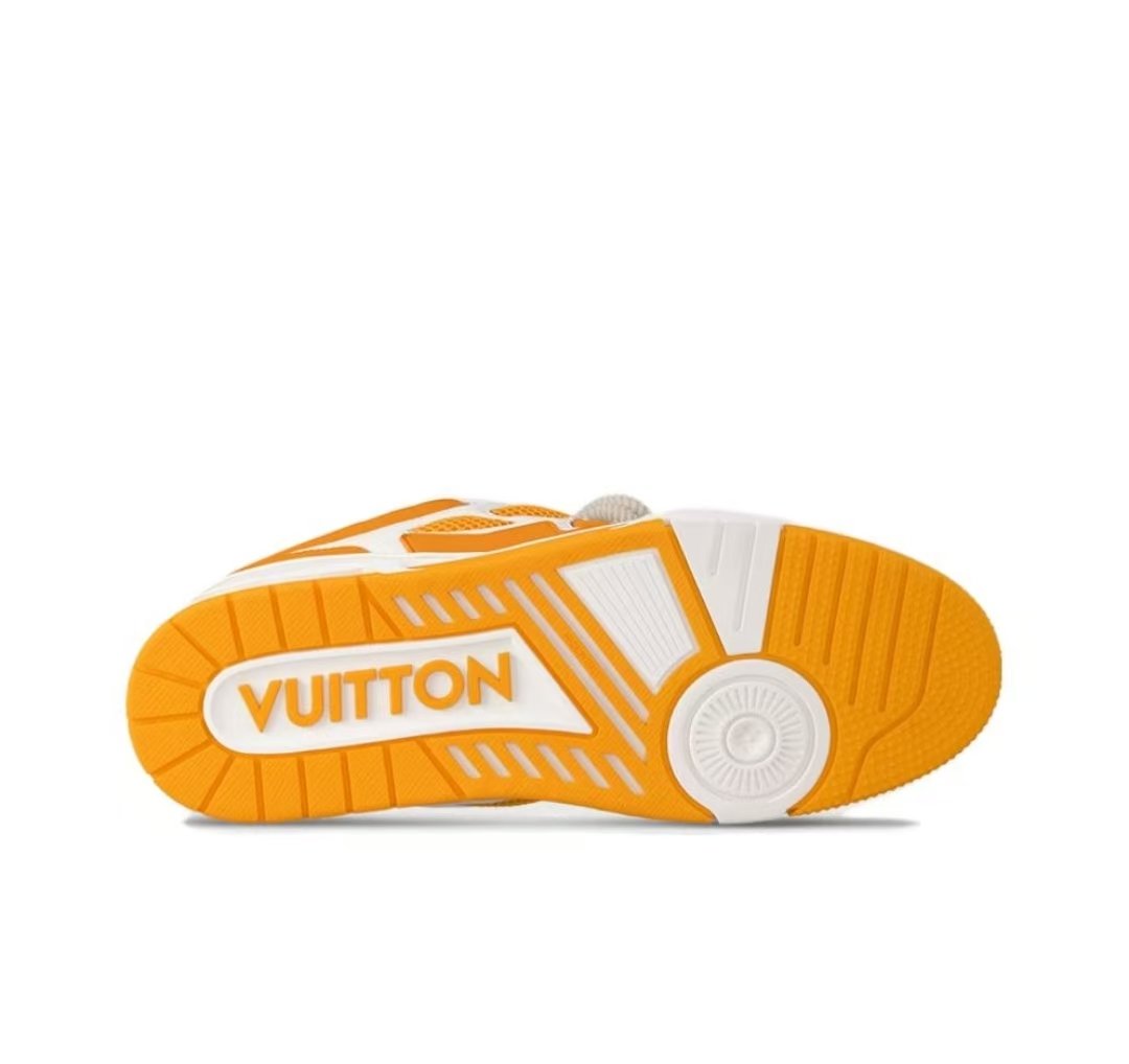 PK God Batch Louis Vuitton LV Skate Sneaker Yellow White - Image 5