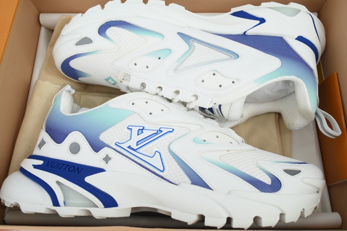 PK God Batch Louis Vuitton Run Tatic White Blue - Image 5