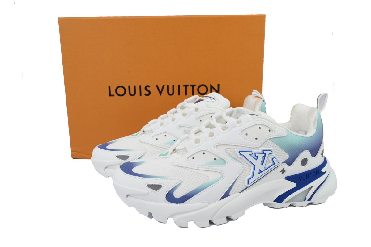 PK God Batch Louis Vuitton Run Tatic White Blue - Image 6