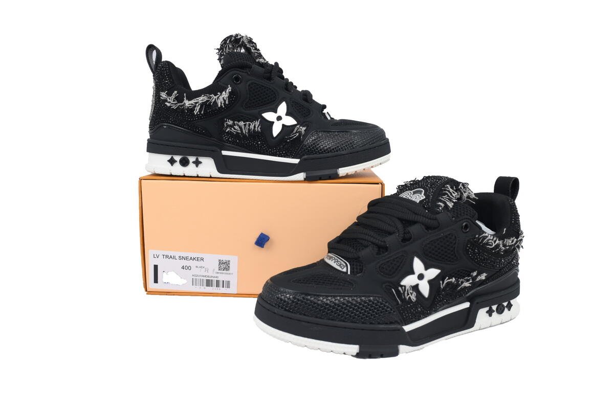 PK God Batch Louis Vuitton Skate Horse Hair Black Diamond - Image 11