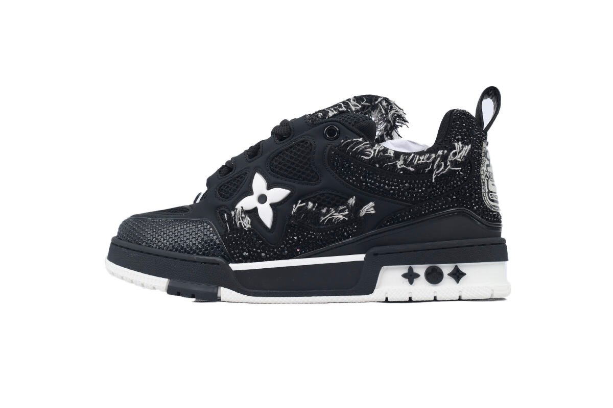 PK God Batch Louis Vuitton Skate Horse Hair Black Diamond