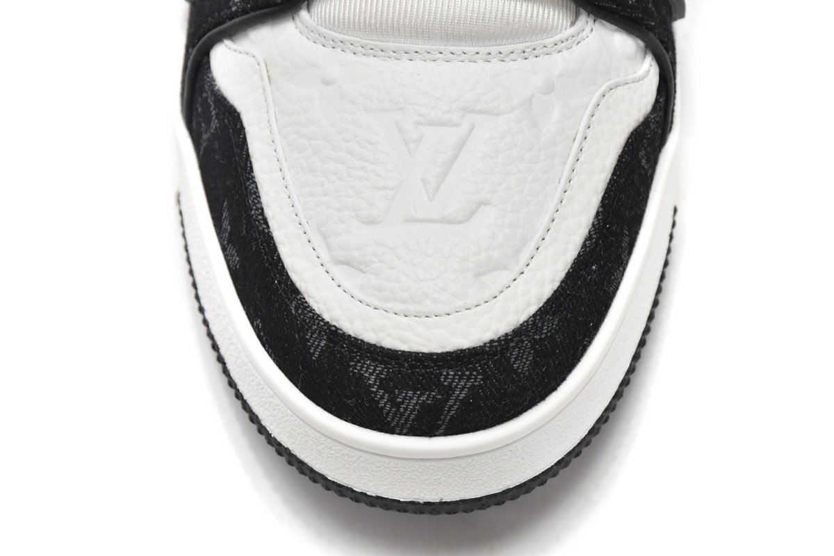 PK God Batch LOUIS VUITTON Trainer Black And White Cloth Cover VL1202 - Image 7