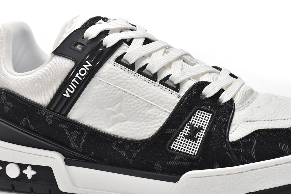 PK God Batch LOUIS VUITTON Trainer Black And White Cloth Cover VL1202 - Image 11