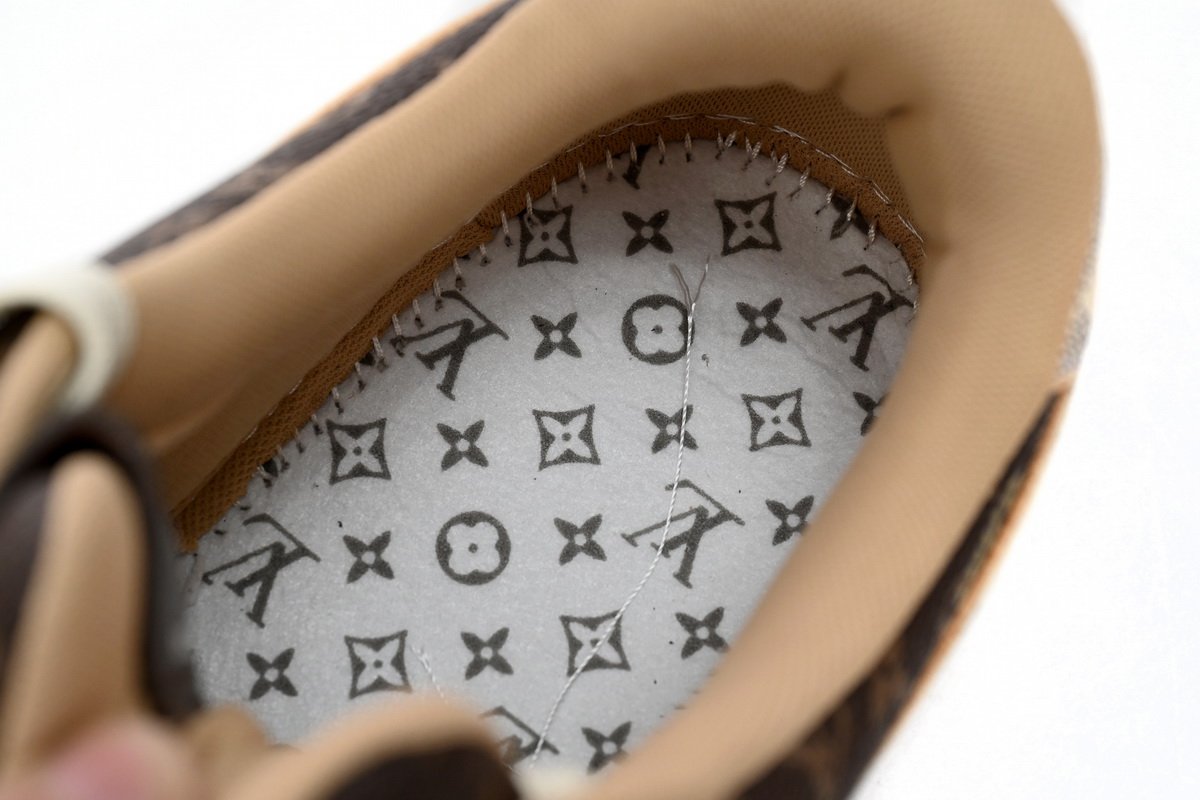 PK God Batch LOUIS VUITTON x Nike Air Force 1 Coffee - Image 10