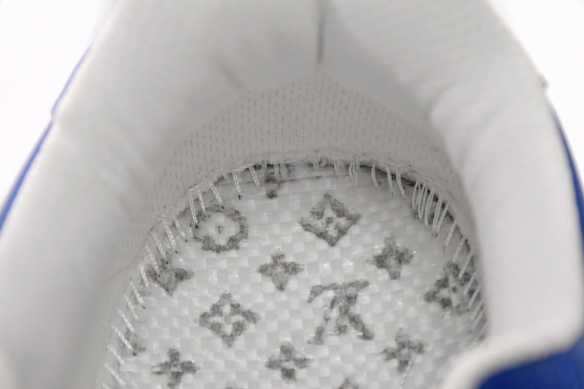 PK God Batch LOUIS VUITTON x Nike Air Force 1 White Blue 7108-5 - Image 7