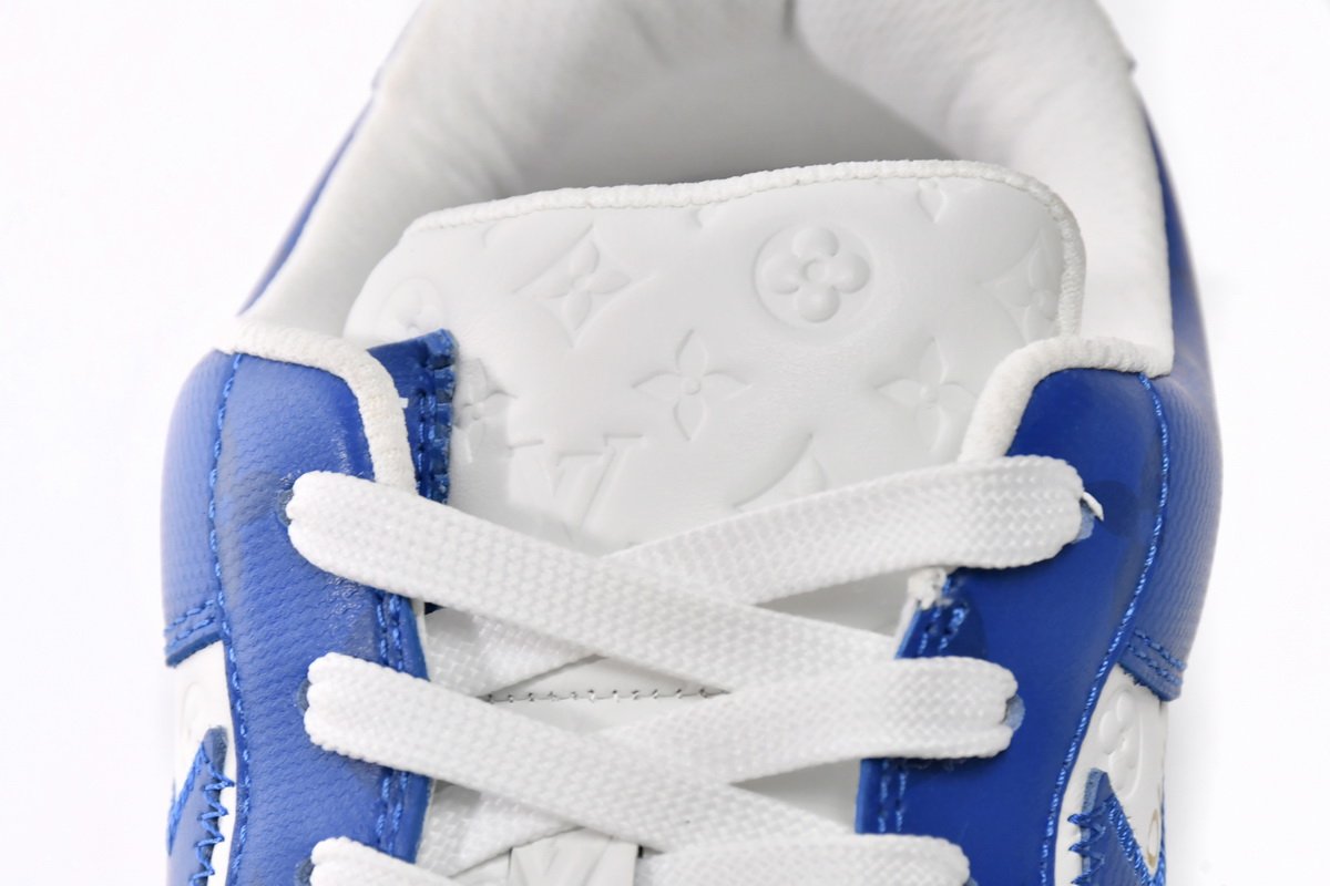PK God Batch LOUIS VUITTON x Nike Air Force 1 White Blue 7108-5 - Image 8