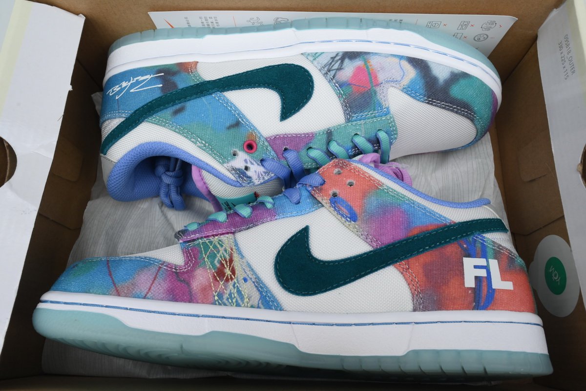 PK God Batch Nike SB Dunk Low Futura Laboratories Bleached Aqua HF6061-400 - Image 10