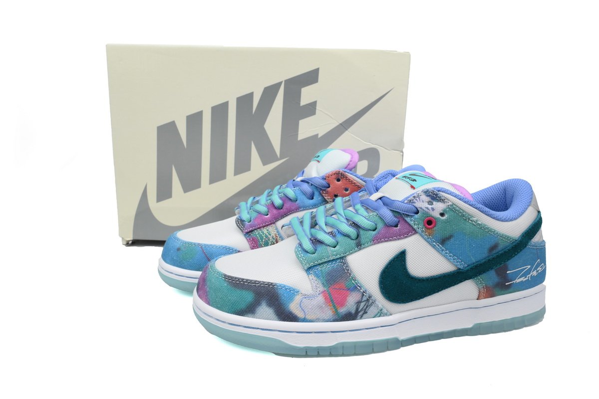 PK God Batch Nike SB Dunk Low Futura Laboratories Bleached Aqua HF6061-400 - Image 12