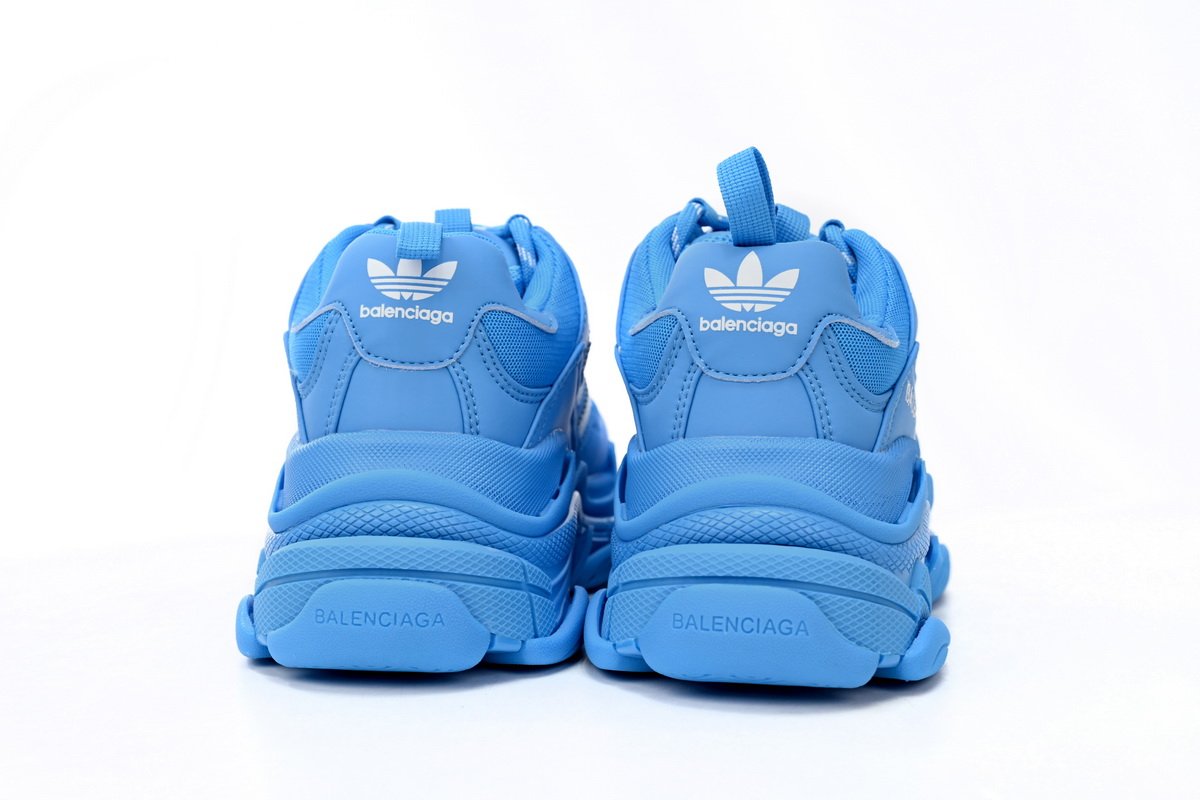 Pkstockx Adidas x Balenciaga Triple S Blue And White Bars - Image 3