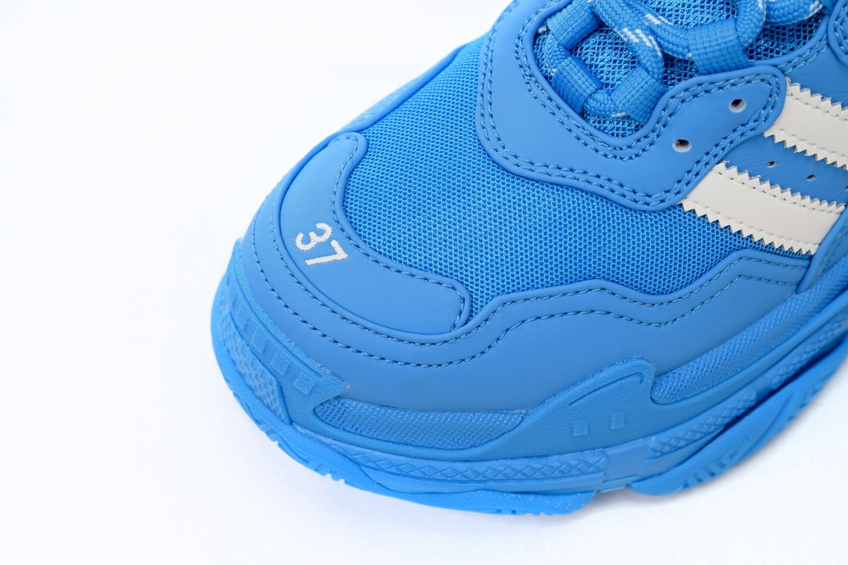 Pkstockx Adidas x Balenciaga Triple S Blue And White Bars - Image 5