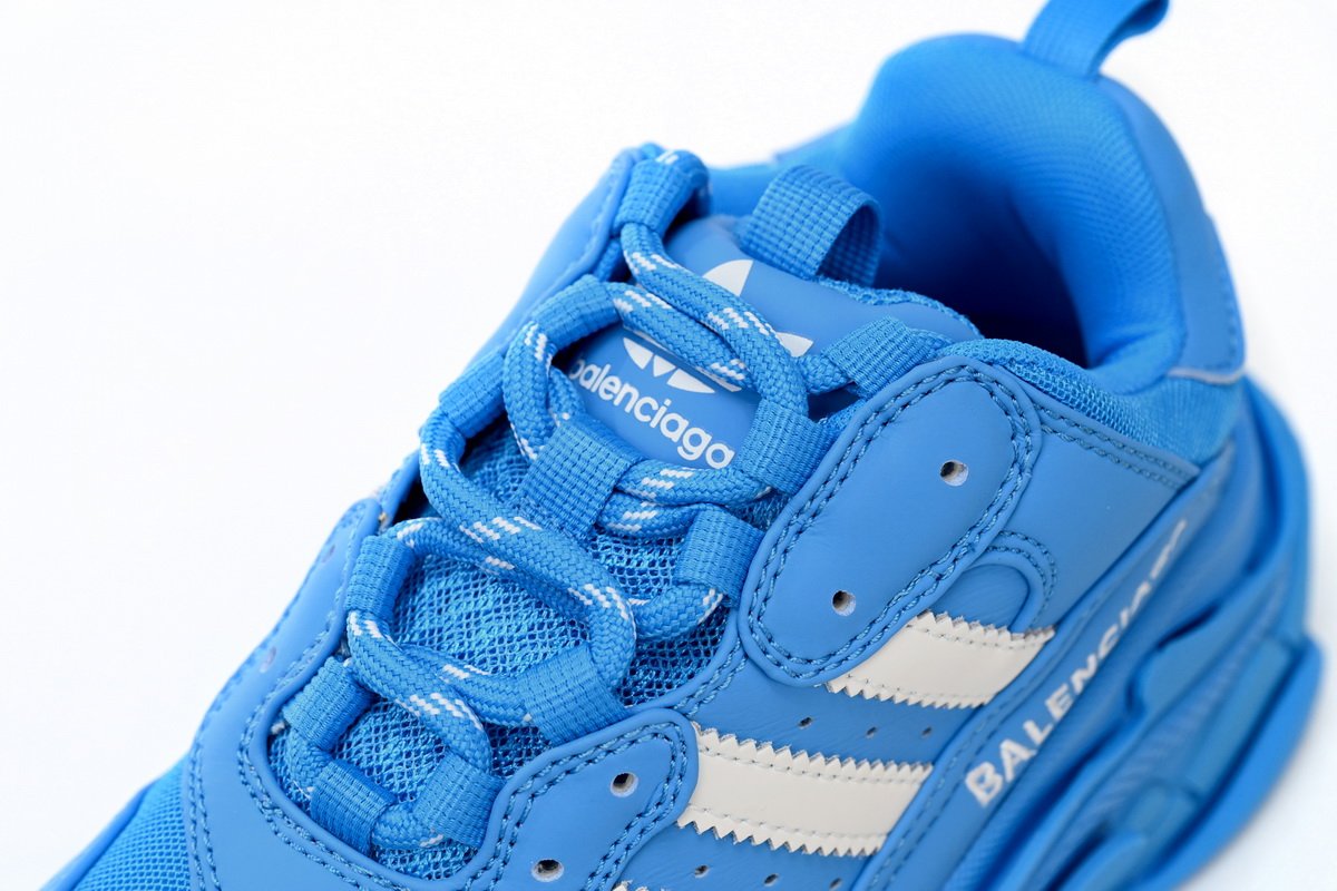Pkstockx Adidas x Balenciaga Triple S Blue And White Bars - Image 6