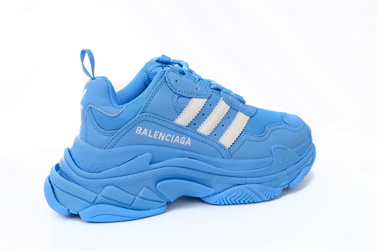 Pkstockx Adidas x Balenciaga Triple S Blue And White Bars - Image 8