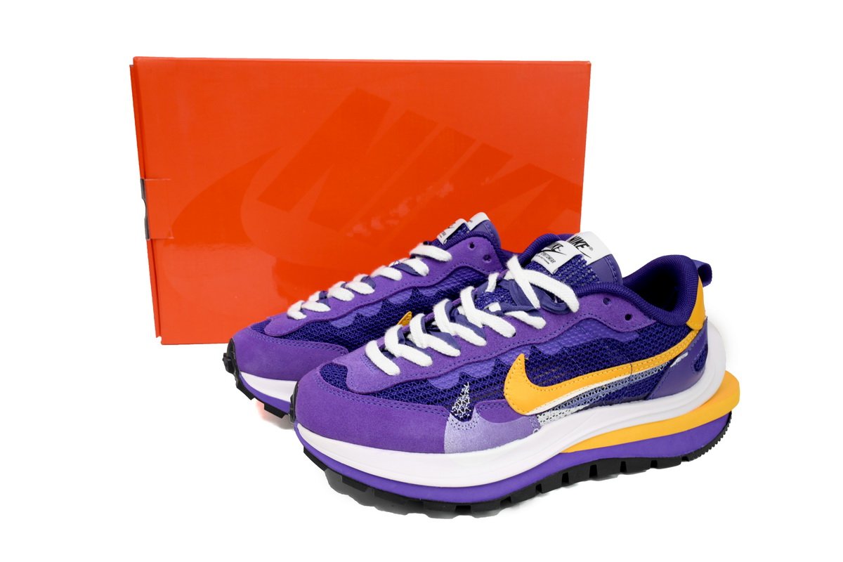 PKstockx Sacai x Nike VaporWaffle Sesame Purple, White, and Yellow DV1363-103 - Image 12