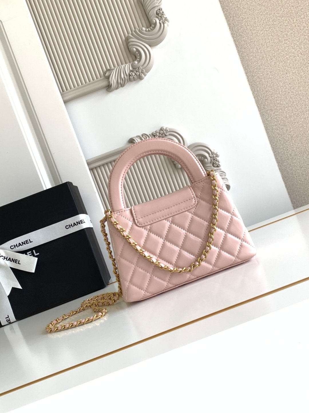 Mirror Chanel Kelly Mini Shopping Bag mirror quality full set of package D82901 - Image 7