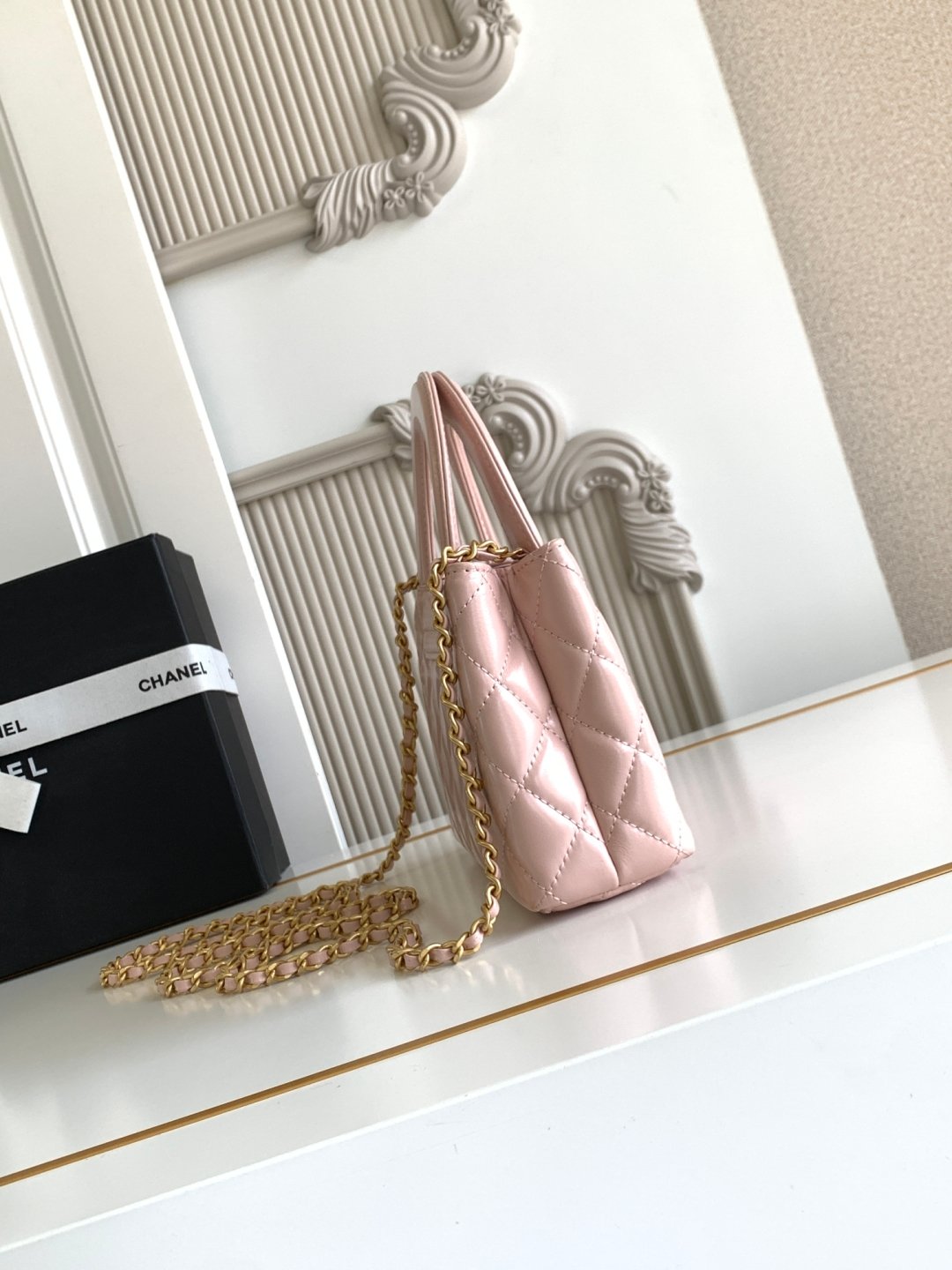 Mirror Chanel Kelly Mini Shopping Bag mirror quality full set of package D82901 - Image 8