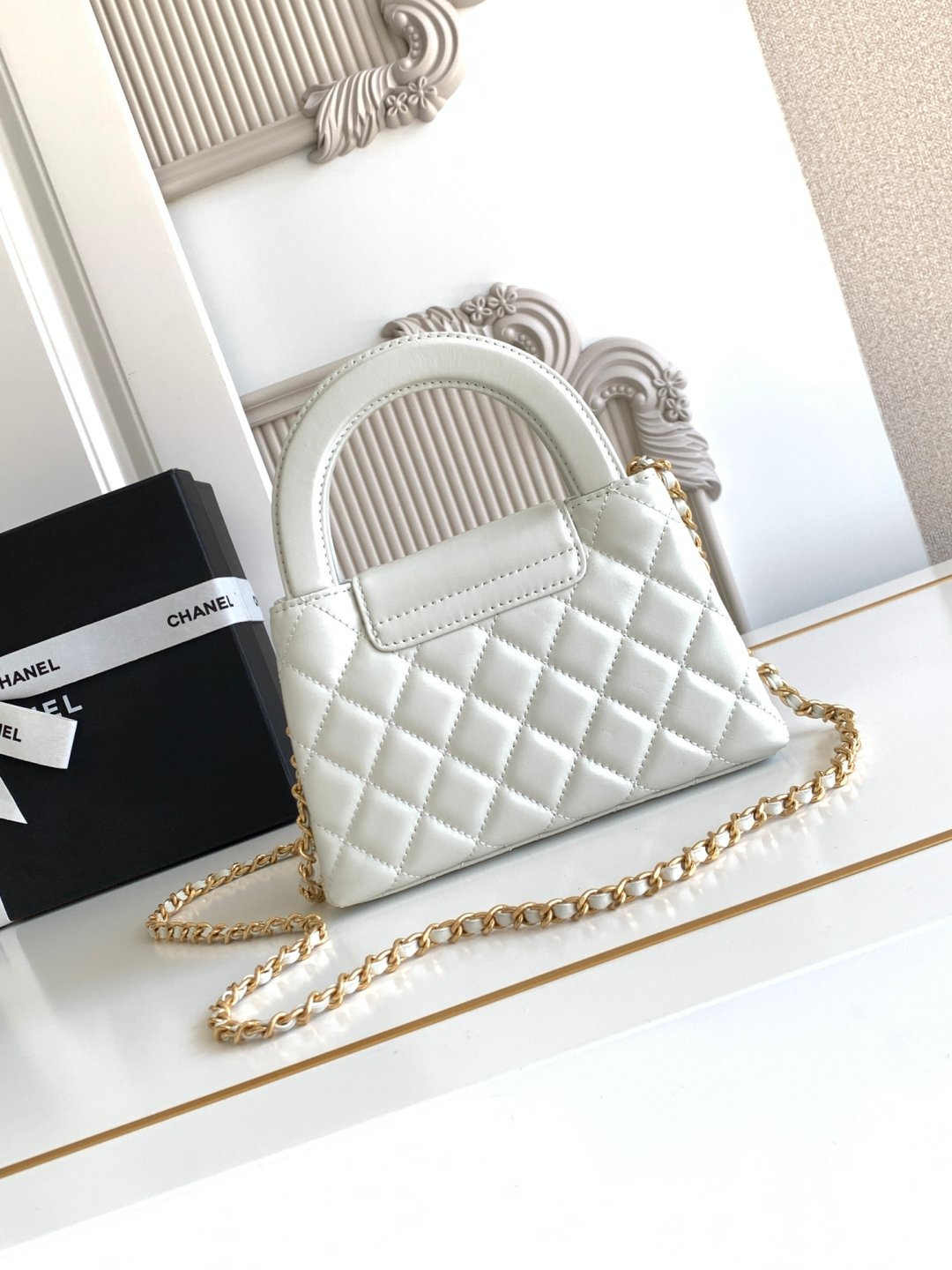 Mirror Chanel Kelly Mini Shopping Bag mirror quality full set of package D82901 - Image 9