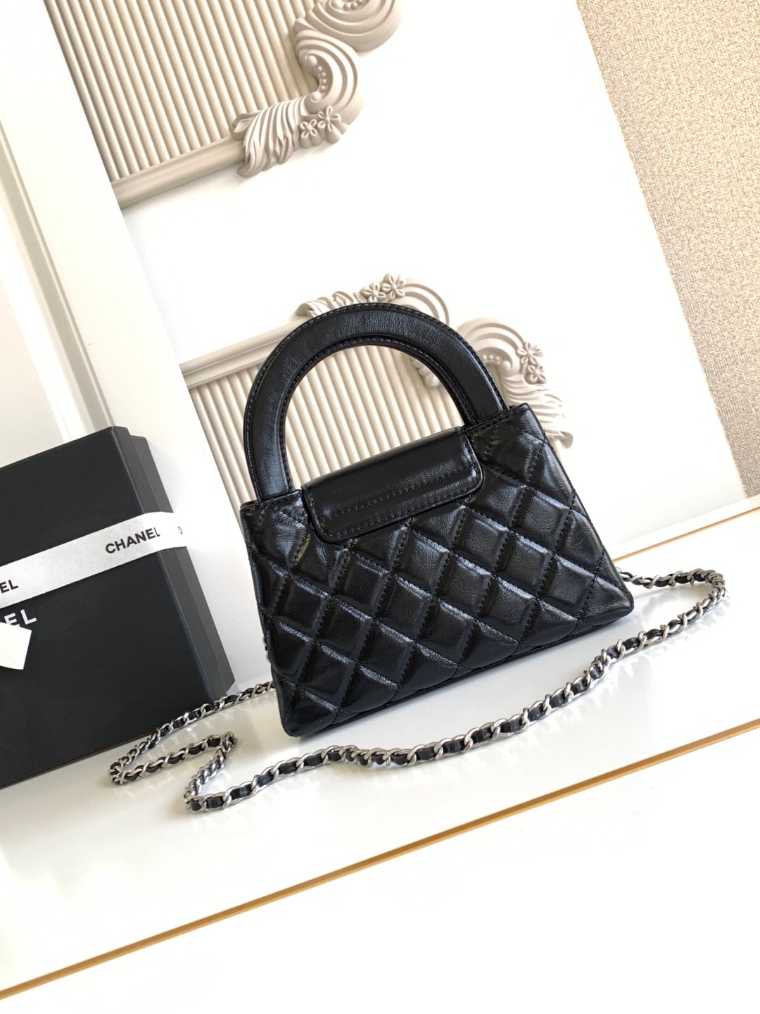 Mirror Chanel Kelly Mini Shopping Bag mirror quality full set of package D82901 - Image 11