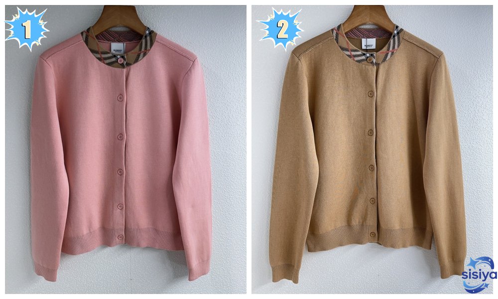Burberry Contrasting Color Round-neck Knit Cardigan D92905