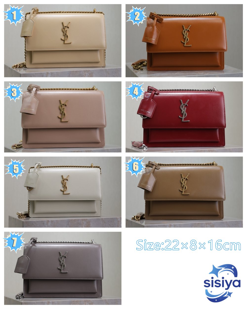 YSL Toothpick pattern gold-plated shoulder bag L90906