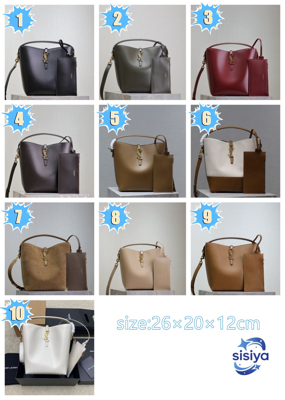 Saint Laurent Le 37 Glossy Leather Handbag L91402