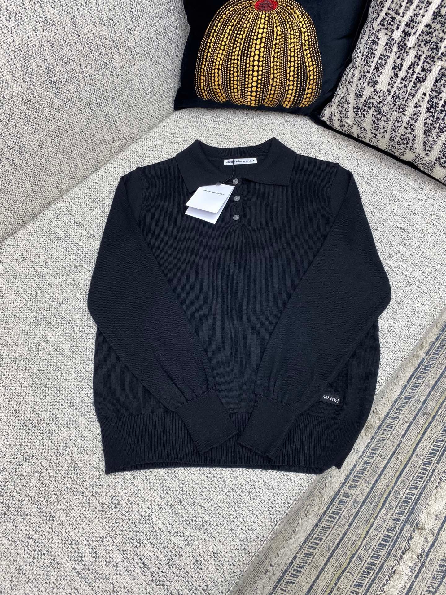 alexanderwang Wool-Blend Henley Pullover 90302