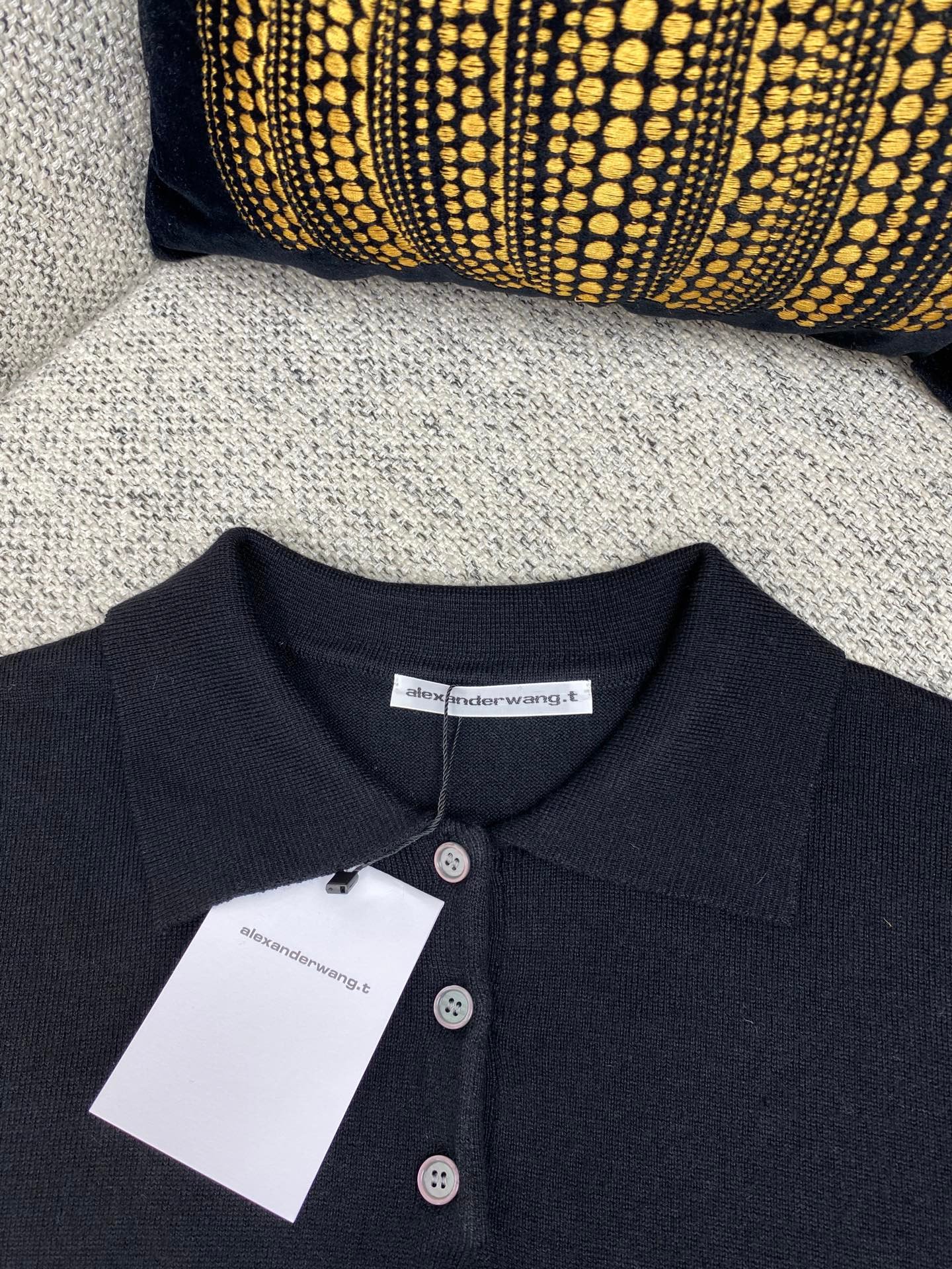 alexanderwang Wool-Blend Henley Pullover 90302 - Image 4