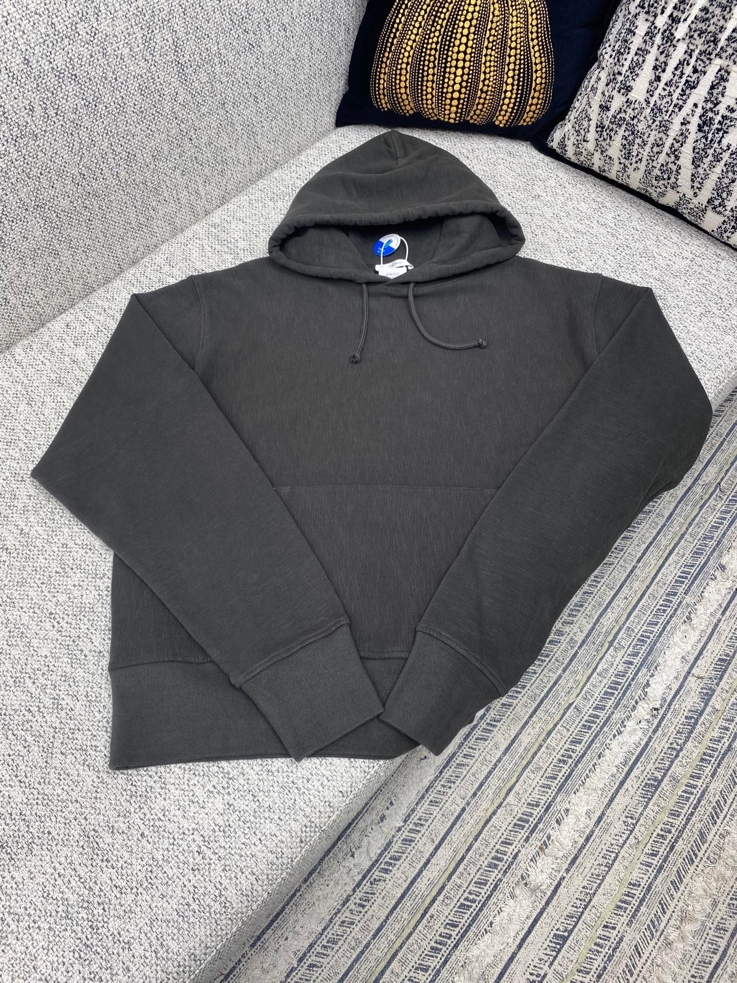 THE ROW Solid-color Drawstring Hooded Straight-Tee Long-Sleeved Sweatshirt 90901