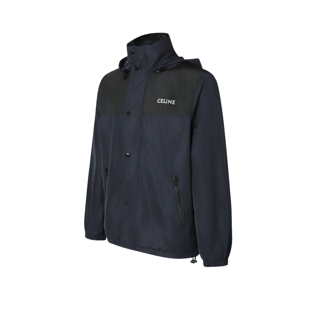 CELINE embroidered trench coat 91703 - Image 4