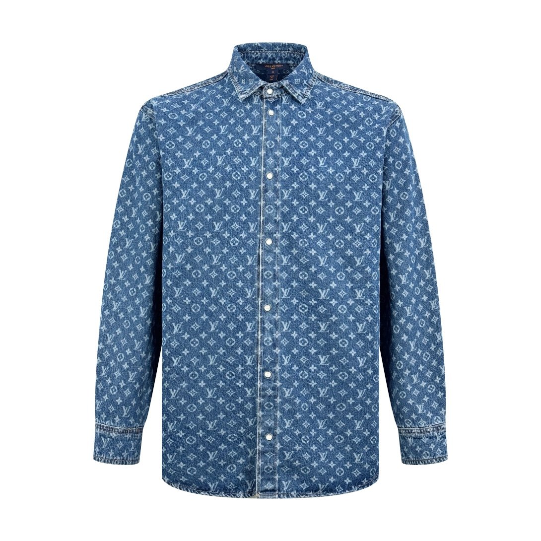 LOUIS VUITTON Printed Denim Jacket 92001 - Image 3