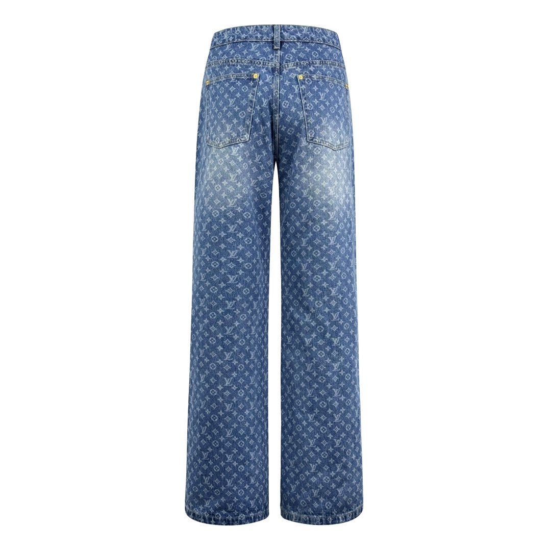 LOUIS VUITTON Printed Denim Pants 92002 - Image 3
