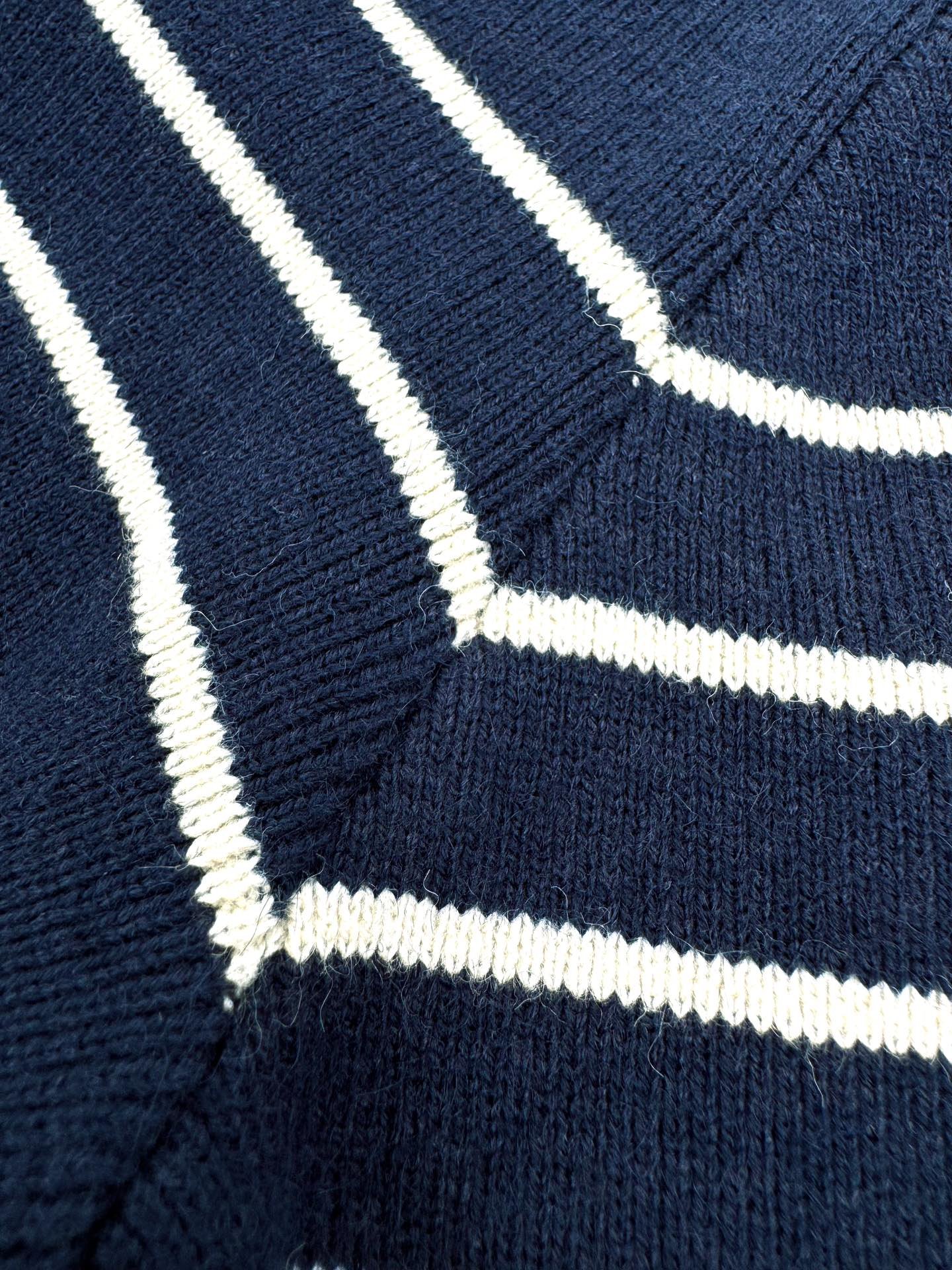 Prada Striped Embroidered Button Side-Opening Sweater 92003 - Image 4